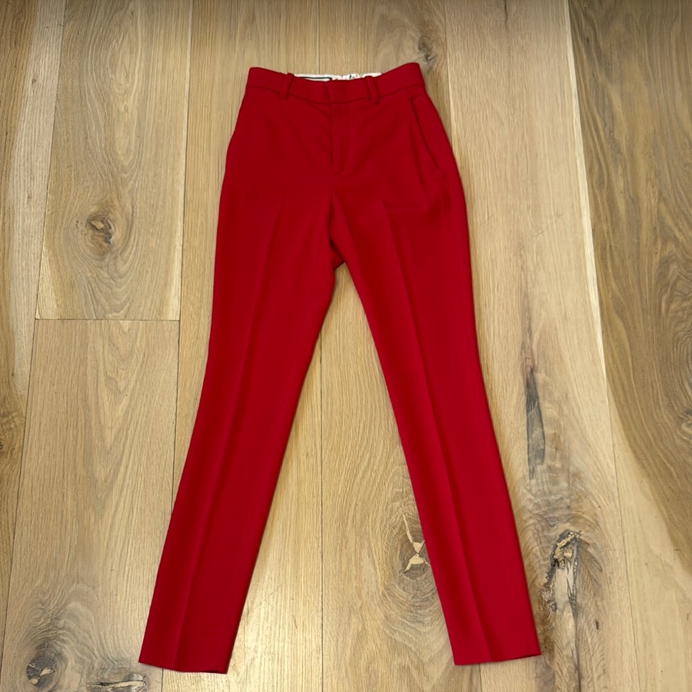 Gucci Red Straight Leg Pants